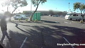 walmart porta potty gloryhole in the parking lot what a surprise