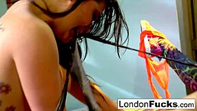 London Keyes and Madison play with candy and big tits