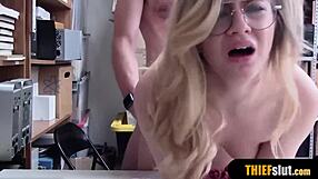 Blonde Sugarbabe Bent Over For Rough Doggystyle Fucking By Security Guard