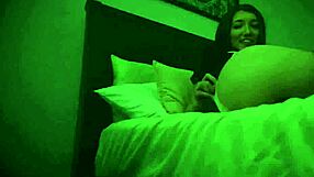 While tony profane is in the room, stepsister maya wolfe masturbates and he joins rubbing privates