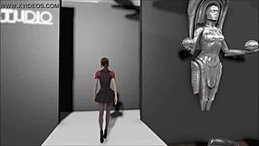 Bold Fallout 4 Hentai with Sexy Dress and Brunette Character