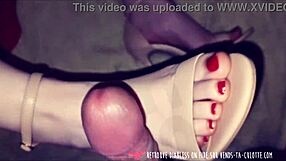 French Couple's Amateur Foot Fetish Leads to Intense Orgasm