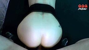 A slutty european woman eagerly receives cum in this scene