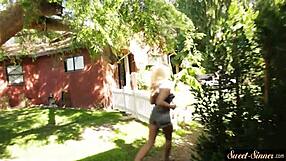 Slutty Stepsister Gets Doggystyled Outdoors!
