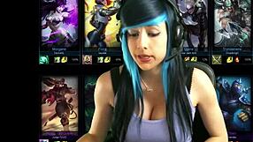 19 Year Old Emo With Big Boobs Playing Game