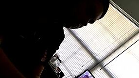 She gives an amazing handjob to his big black cock