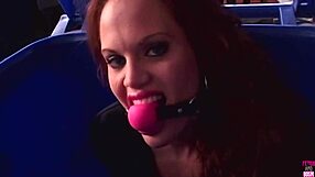 this slut babe smashed by two big cocks and dildo in mouth 😈