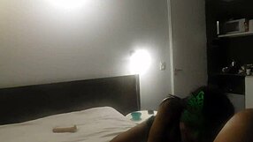 Perla enjoys her trans friend while husband watches!