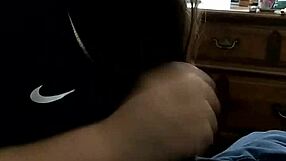 She gives an amazing handjob to his big black cock