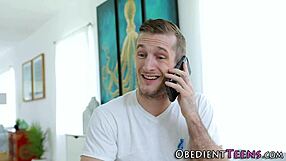 Teen endures harsh face fucking with monster cock