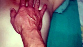 redhead wife enjoys relaxing oil massage at home