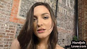 Babe Tugs Oiled Cock in POV While Talking Dirty