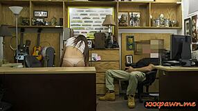 Pretty amateur brunette babe drilled at pawnshop