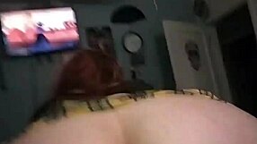 Milf babe rides big cock in reverse cowgirl position with big ass and pussy