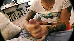 Oh yeah, suck that tattooed milf cock deep!