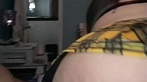 Milf babe rides big cock in reverse cowgirl position with big ass and pussy