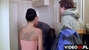 Remastered Polish Porn Film Features Two Cocks in Threesome Action