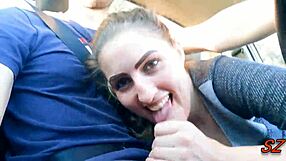 outdoor blowjob leads to facial during homemade fun