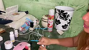 Mi prim empieza jugando luego terminamos follando