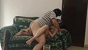 sexy neighbor relaxes on the sofa with me