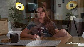 lea rips clothes fingering wet shaved pussy