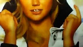 B dick gives kate upton a facial after intense cock sucking