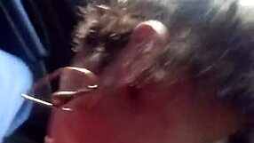 the brazilian shemale enjoys a rapid oral quickie in the car