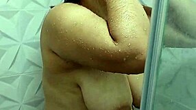 horny samara masturbates with dildo in shower