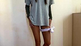 Caressing my tight asian pussy and ass up close, tanned legs spread sexy.