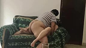 sexy neighbor relaxes on the sofa with me