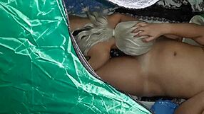 Lesbians Lick Each Other In Tent