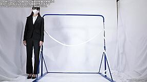 A Woman Engages In Fetish Masturbation Over A Rope