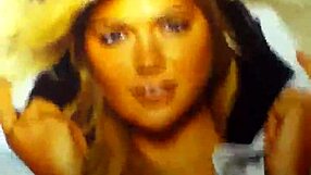 B dick gives kate upton a facial after intense cock sucking