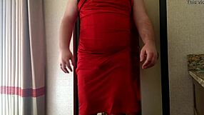 Gay Crossdresser Striptease At Hotel!