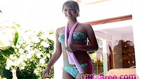 Teen Bree Rubs Outdoors