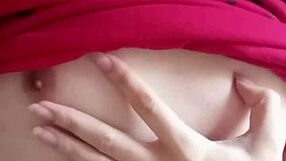 Gay Twink Boy Gropes His Chest Solo