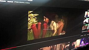 Latina bent over gets her wet pussy fucked doggystyle with a vibrator.