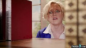 Blonde Mature Librarian Dee Williams Double Penetrated by Two Big Cocks