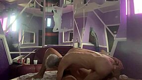 Couple engages in front and back sex