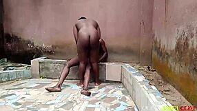 Outdoor doggy style with big tits milf and monster cock