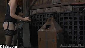 this hotty is trapped inside the cage, what a unique sight