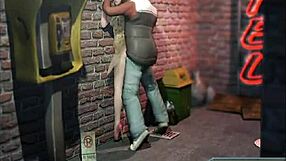 Office worker gets fucked against the wall at work