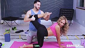 briana banderas pushes through an intense workout session with her brunette energy and milf vibe