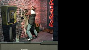 Office worker gets fucked against the wall at work