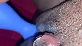 Milf masturbates wet pussy for voyeur creampie fantasy