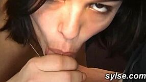 this teen gets initiated into a threesome by milf and old man