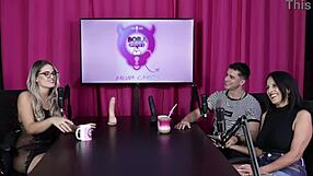 Brazilian beauty lives out her fantasies in a sultry three some scene