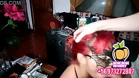 Hot deep throat pov of submissive chilean girl with big cock!