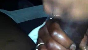 Ebony slut vomits on cock!