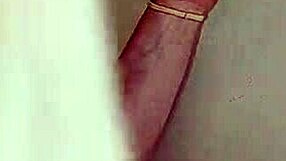 Licking the giantess's huge feet